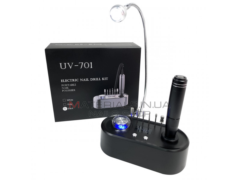 Фрезер для манікюру з підсвічуванням Nail Drill UV-701 40 000 об/м стильний апарат Манікюрна машинка для нігтів