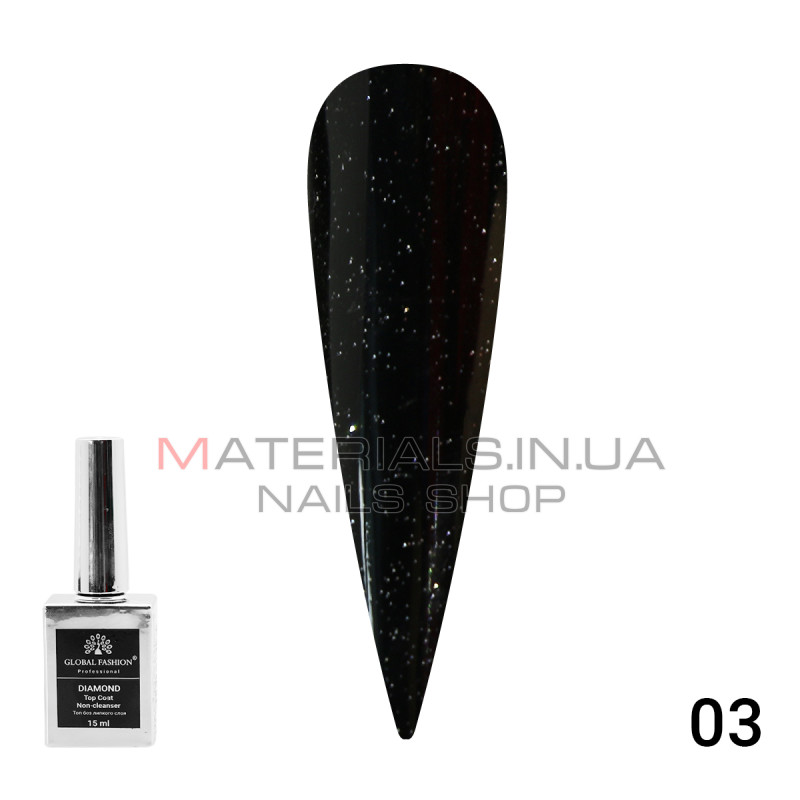 Топ с глиттером  Galaxy Top Coat 03, 15 мл
