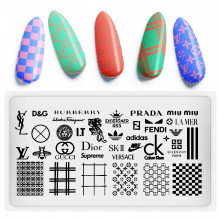 Диск для стемпінгу Designer металевий (12x6 см) №053