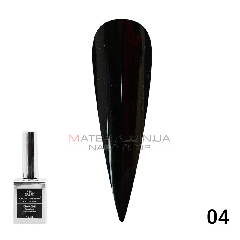 Топ із гліттером Galaxy Top Coat 04, 15 мл Топ із гліттером Galaxy Top Coat 04, 15 мл