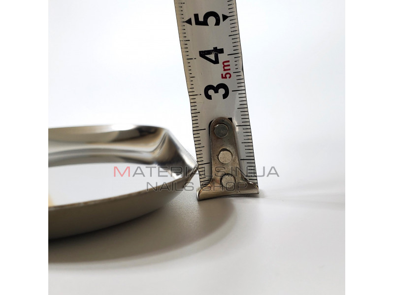Лоток металлический для инструментов плоский (18х8,5 см), silver