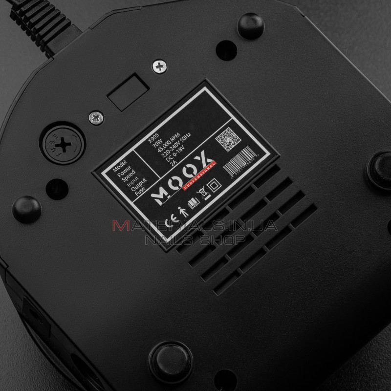 Фрезер Мокс X905 (Чорний) на 45 000 об/хв. та 70W. для манікюру та педикюру Фрезер Мокс X905 (Чорний) на 45 000 об/хв. та 70W. для манікюру та педикюру