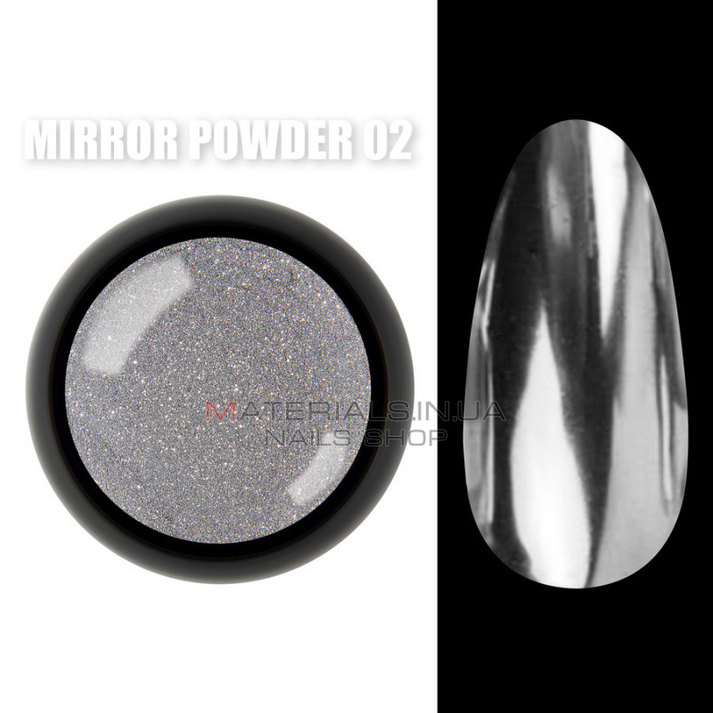 Mirror powder Дзеркальне втирання для дизайну нігтів №02 Mirror powder Дзеркальне втирання для дизайну нігтів №02
