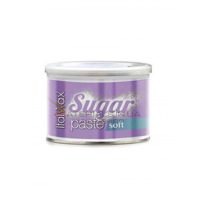 Цукрова паста в банці Italwax - Soft (м'яка), 400 г. Цукрова паста в банці Italwax - Soft (м'яка), 400 г.
