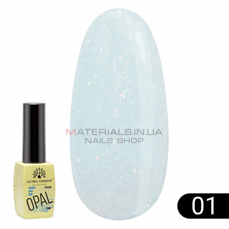 Каучукова база Opal Global Fashion 8 мл, 01 Каучукова база Opal Global Fashion 8 мл, 01