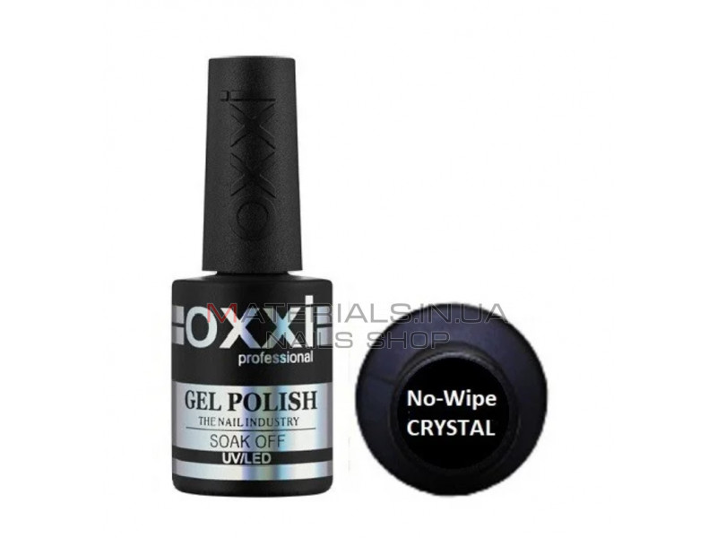 OXXI NO-WIPE Crystal Топ без липкого слоя Crystal, 10 мл