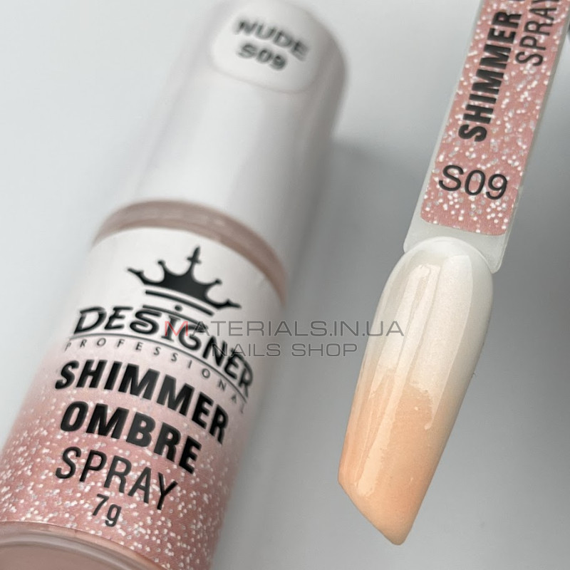 Shimmer Ombre Spray (7 г.) S09 - спрей пудра з шимером Дизайнер для створення омбре на нігтях