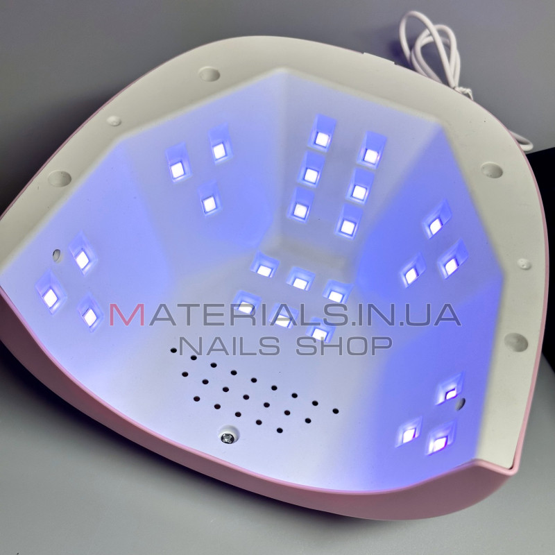 UV LED Лампа Sun S3, 88Вт працює від Power Bank, рожева