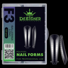 Верхні форми Дизайнер F3 Ballerina long - Polygel Nail Forms
