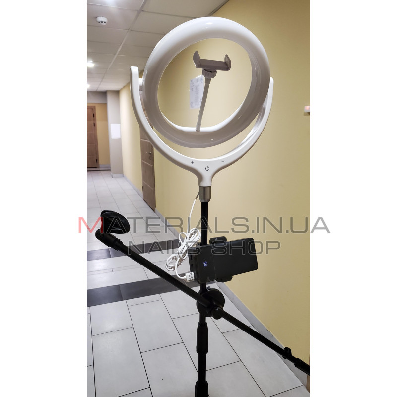 Кільцева лампа Ring Light Kit F-539A, працює від Power Bank