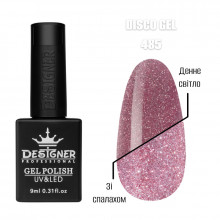 Светоотражающий гель лак Disco Gel 485 Дизайнер (9мл.)
