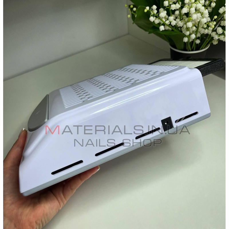 Витяжка для манікюру BQ 858-10 100W потужна професійна витяжка манікюрна, Біла