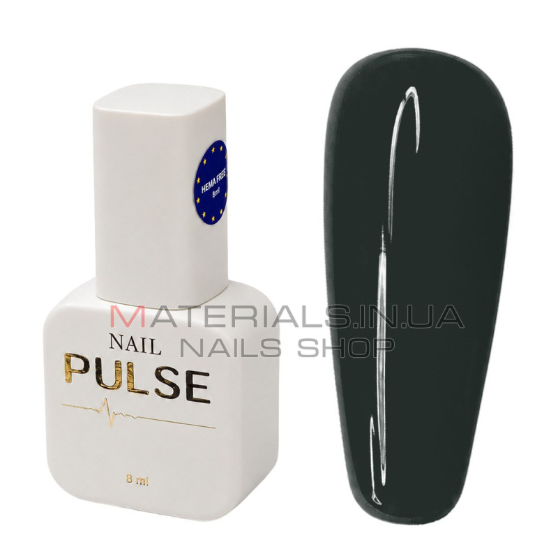 Гель-лак NAIL PULSE Gel Polish №65, 8 мл чорно-зелений