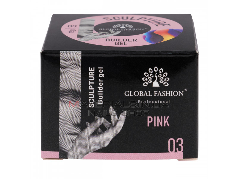 Скульптурний гель SCULPTURE BUILDER GEL 15 гр, PINK №03