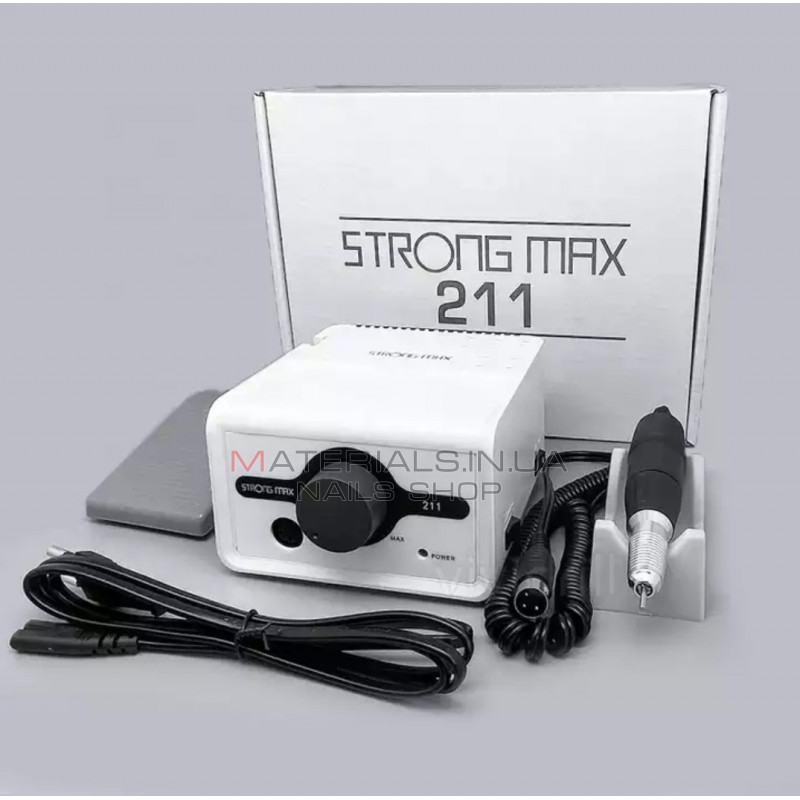 Апарат для манікюру та педикюру Strong Max 211, 35000 об/хв, 65 Вт