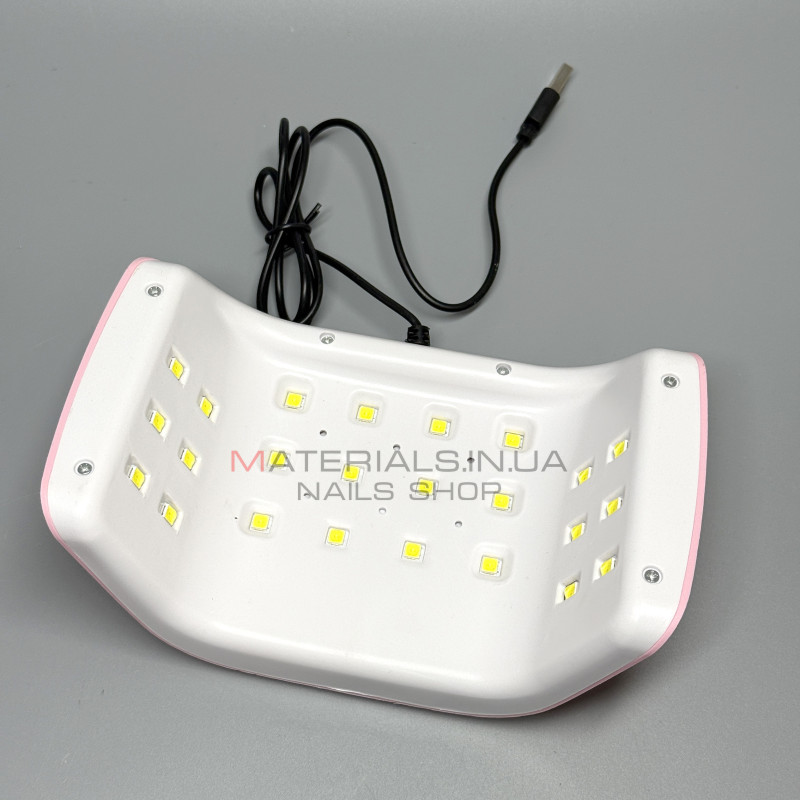 UV LED Лампа Sun 9S Pro, 120 Вт работает от Power Bank, розовая