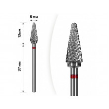 Твердосплавна фреза для зняття гель-лаку mART M-121 Ялинка Red 5*13