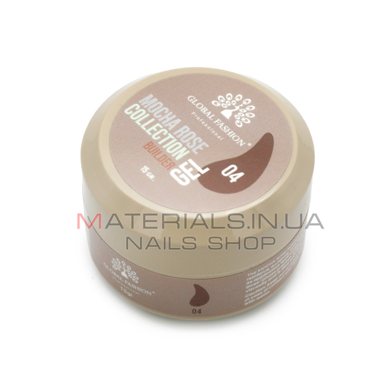 Гель для моделювання нігтів 15 гр, Mocha Rose Builder Gel 04