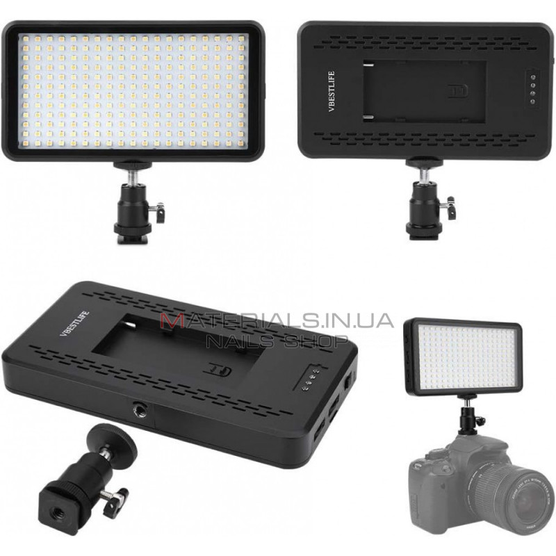 Накамерный видеосвет LED — W228 | Battery & Charger | Накамерный видеосвет LED — W228 | Battery & Charger |