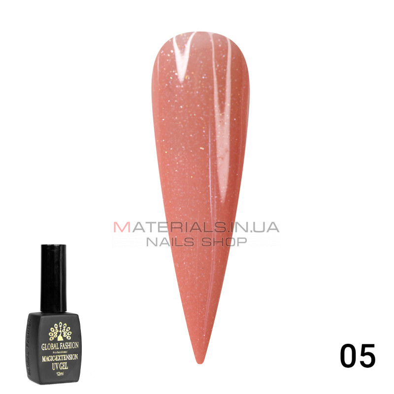 Гель Global Fashion с шиммером Magic-Extension 12мл №05 Гель Global Fashion с шиммером Magic-Extension 12мл №05