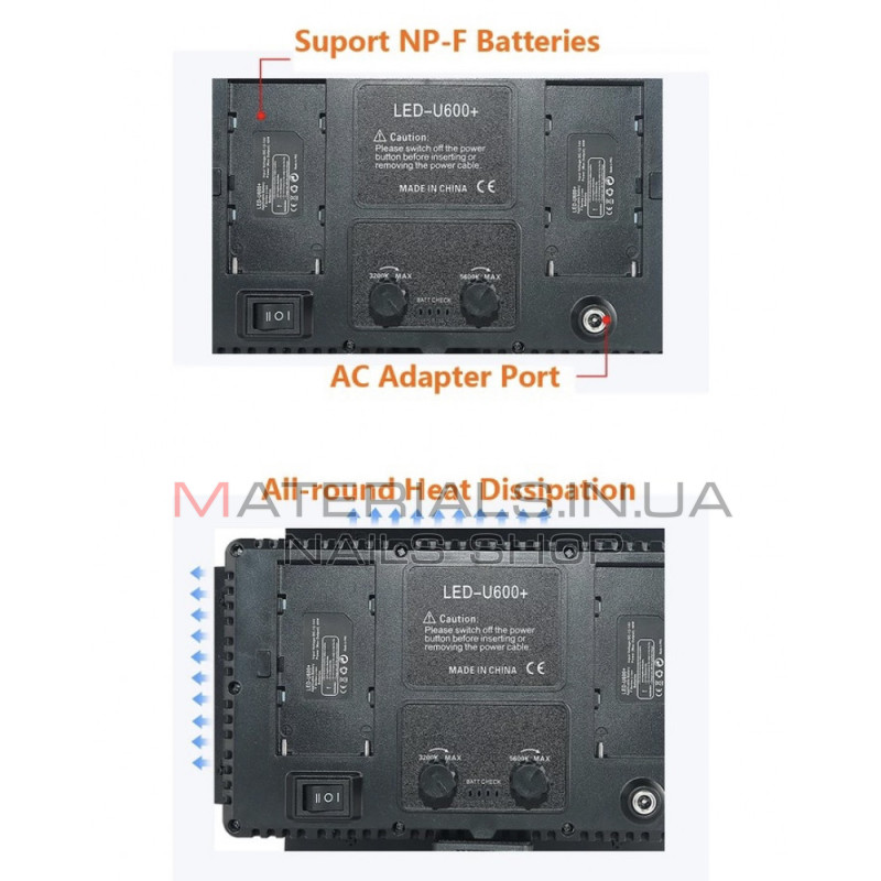 LED-відеосвітло E800 Pro, LED, 29 × 17 см
