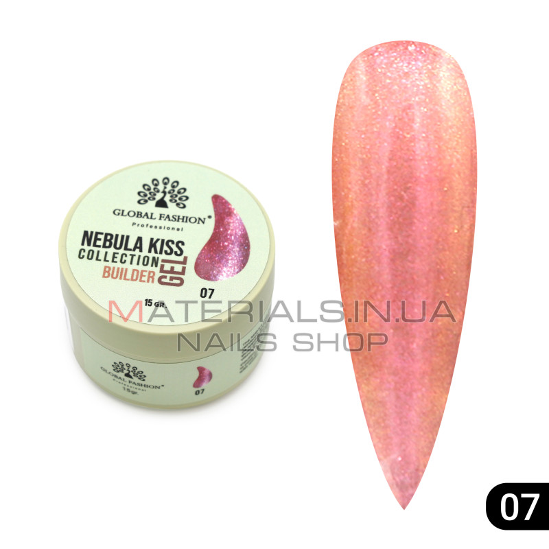 Гель для моделювання нігтів 15 гр, Nebula Kiss Builder Gel 07