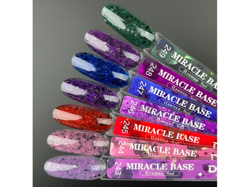 Кольорова база Miracle base 247 Дизайнер (9 мл.) - з чорною, срібною та кольоровою поталлю