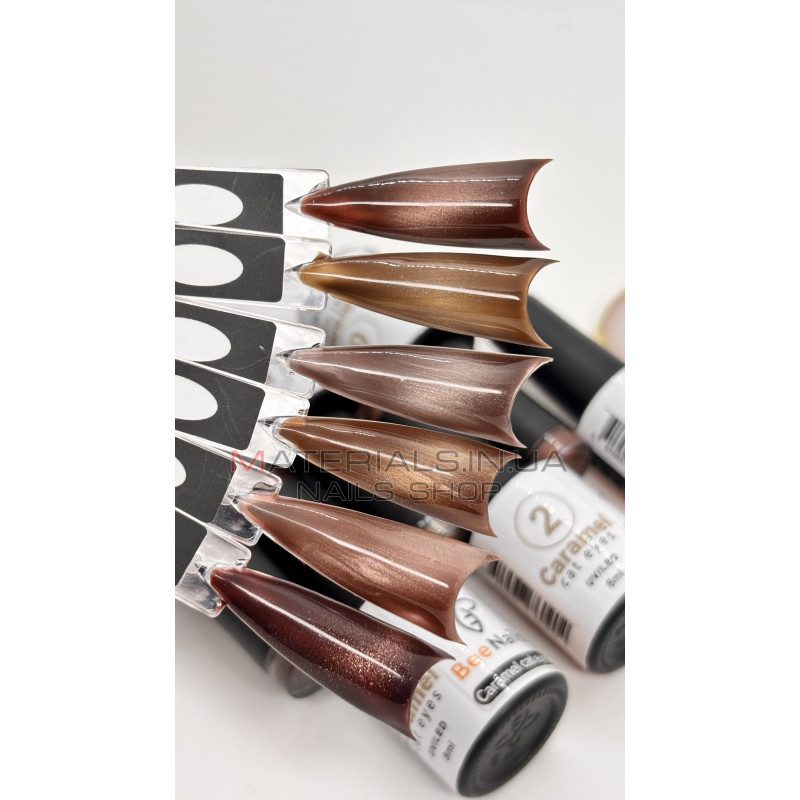 Гель лак Bee Nails Caramel Cat Eyes 01, 8 мл Гель лак Bee Nails Caramel Cat Eyes 01, 8 мл