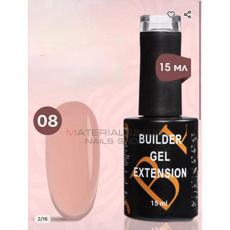 Гель для наращивания Builder Gel Extension Bee Nails 15 мл, 08