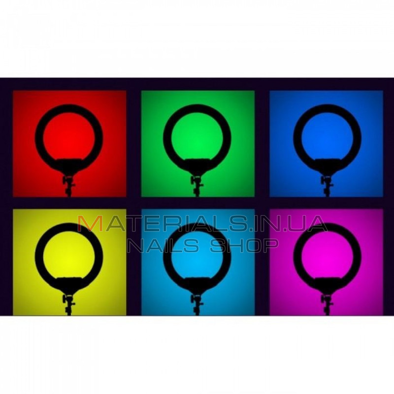 Кільцева LED-лампа, 56 RGB ZB 56 см, 22″, 480 світлодіодів, 112 RGB, пульт ДК, 3 Holders, колір BOX