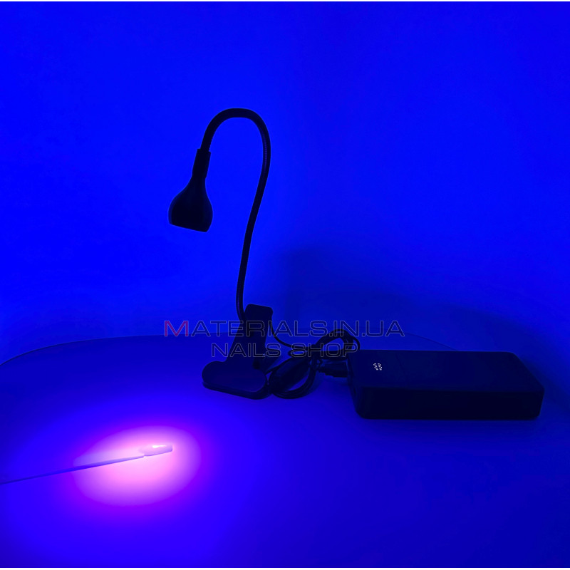 Лампа UV для сушіння гель лаку, гелевих типс з USB (настільна, гнучка, з прищіпкою), 5 Вт. Чорний Лампа UV для сушіння гель лаку, гелевих типс з USB (настільна, гнучка, з прищіпкою), 5 Вт. Чорний