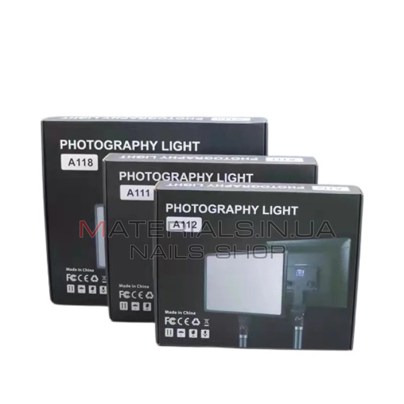 LED-відеосвітло A118, 45 × 32 см, 700 світлодіодів, 3000 K-6500 K, пульт ДК