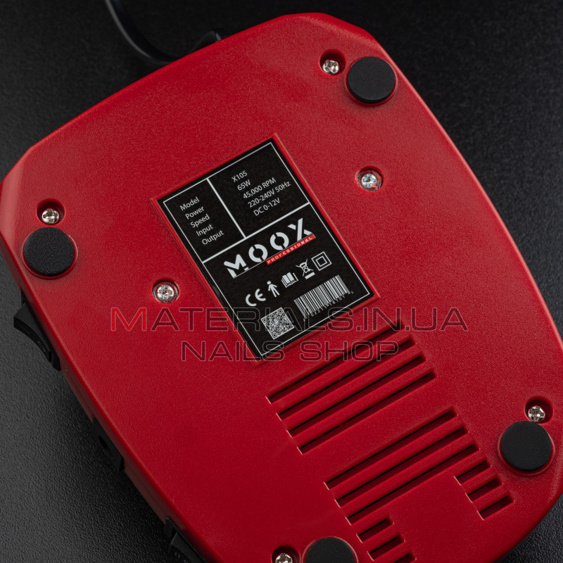 Фрезер Мокс X105 (Червоний) на 45 000 об/хв. та 65W. для манікюру та педикюру