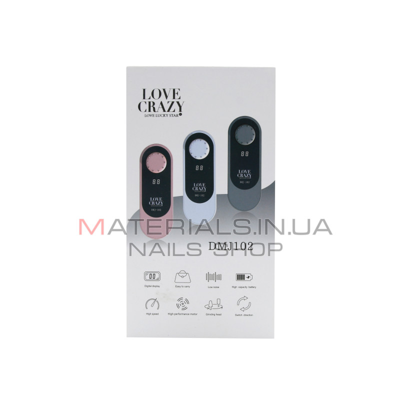 Аппарат для маникюра и педикюра DMJ-102 silver, на аккумуляторе, 30000 об, 12W