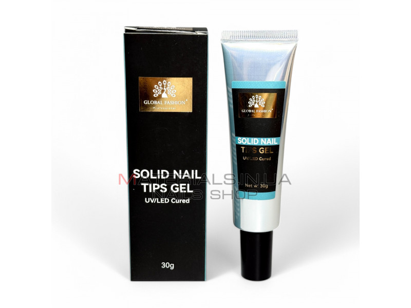 Гель для гелевих типів Global Fashion Extension UV Gel For Tips Clear, 30 г