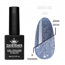 Светоотражающий гель лак Disco Gel 492 Дизайнер (9мл.)