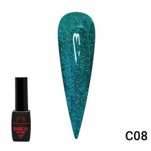 Гель лак Disco Gel Polish, Global Fashion, светоотражающий, 8 мл C08