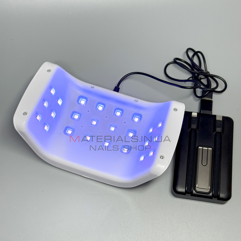 UV LED Лампа Sun 9S Pro, 120 Вт работает от Power Bank