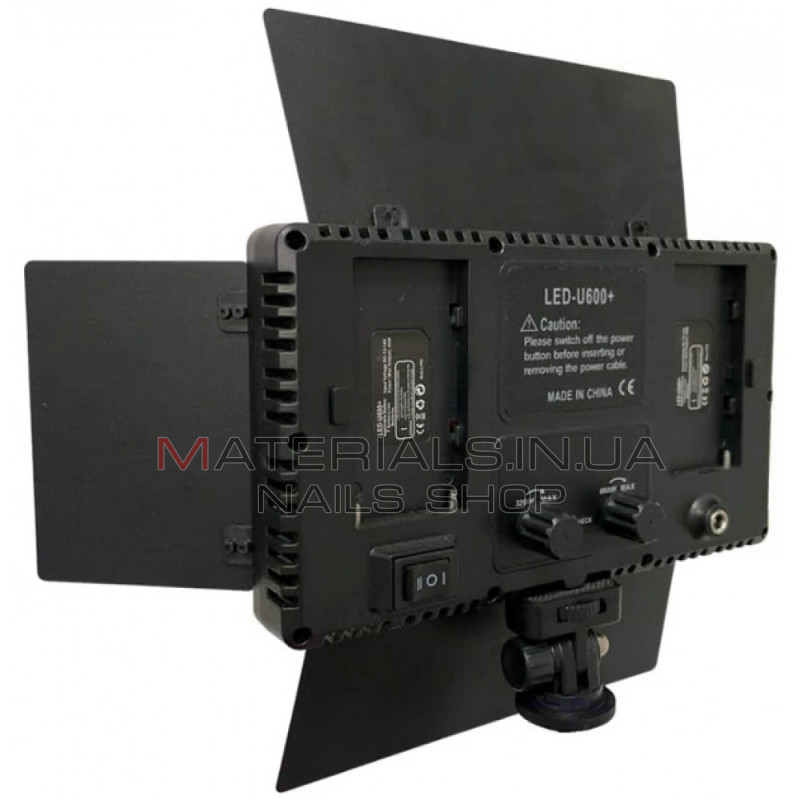 LED-відеосвітло U600E, RGB, 21 × 12 см, 480 світлодіодів, 3200 K-5500 K, пульт ДК