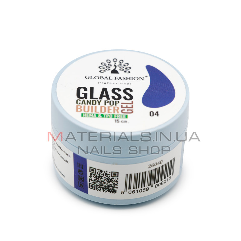 Гель для моделювання нігтів 15 г, Glass Candy Pop Builder Gel 04