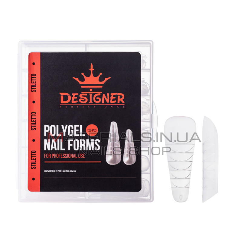 Polygel Nail Forms (Stilleto) - Верхні форми Дизайнер