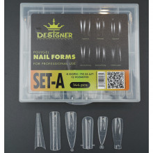 Polygel Nail Forms SET-А, 144 шт. (6 форм) - Верхні форми Дизайнер