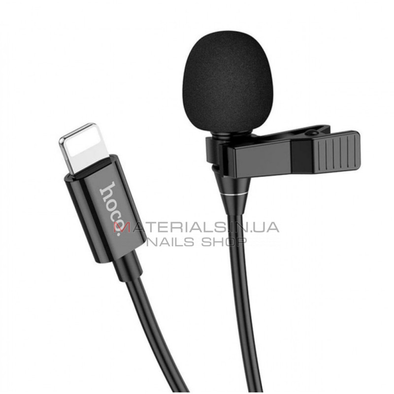 Microphone Hoco L14 iP lavalier — Black Microphone Hoco L14 iP lavalier — Black