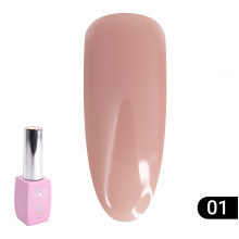 Кольорова френч база для гель лаку Global Fashion, Color French Base Coat 8 мл, 01