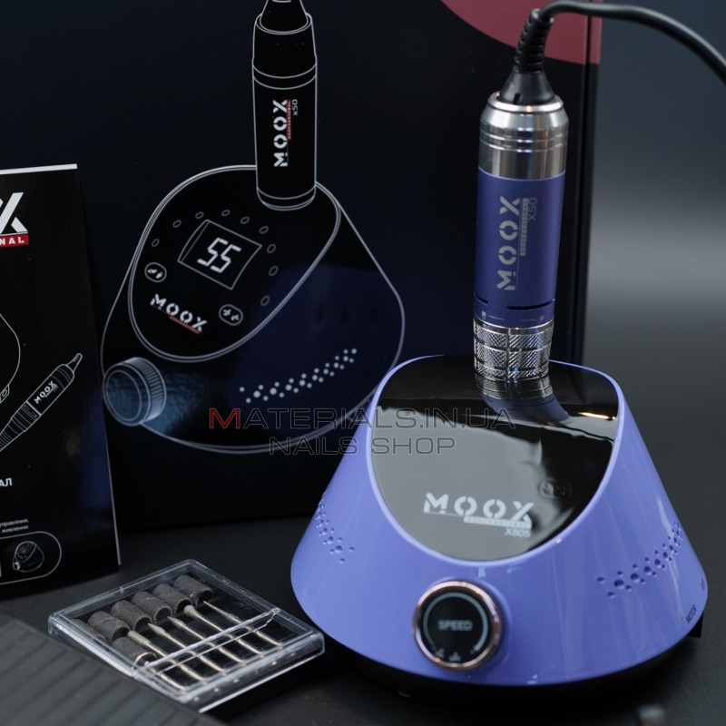 Фрезер Мокс X805 (Purple) на 55 000 об./мин. и 80W. для маникюра и педикюра Фрезер Мокс X805 (Purple) на 55 000 об./мин. и 80W. для маникюра и педикюра