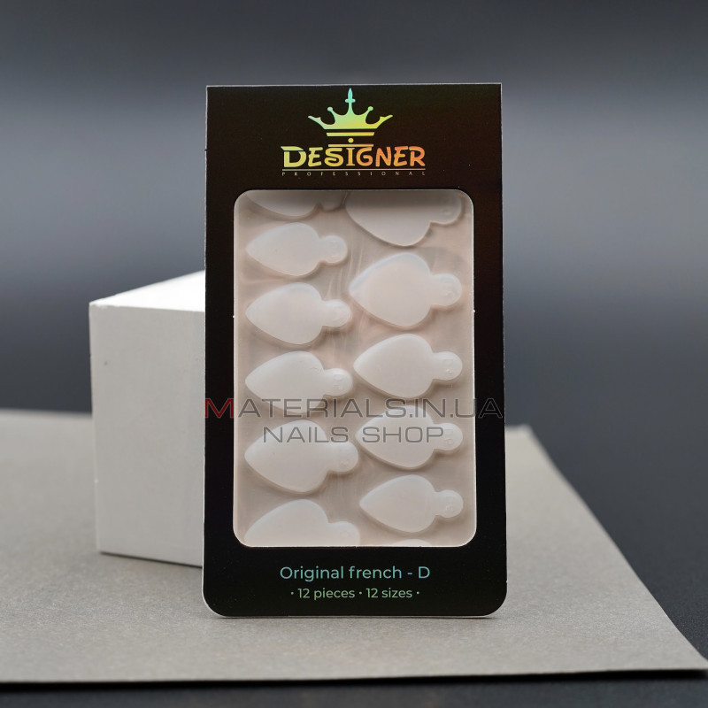 Nail Molds 12шт. (Original french - D) - Силіконові молди різних розмірів для дизайну нігтів та французького манікюру Дизайнер