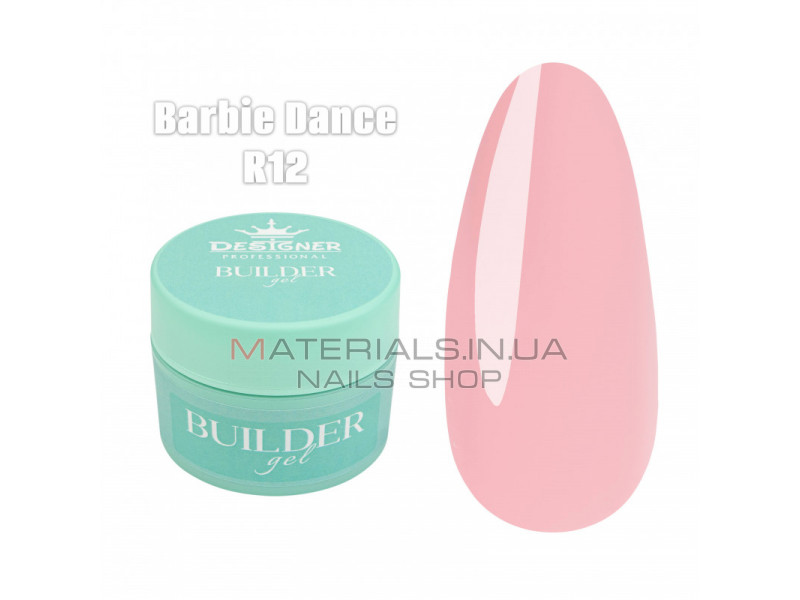 Builder Gel 15 мл., Дизайнер (Моделюючий гель) R12 Barbie Dance