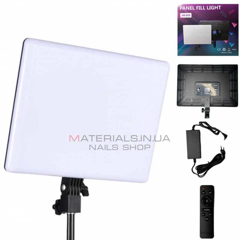 Лампа видеосвет LED JM888 45x32 cm 800 Lights 3200K-5500K 65W Лампа видеосвет LED JM888 45x32 cm 800 Lights 3200K-5500K 65W