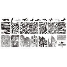 Диск для стемпінгу Designer металевий (12x6 см) №113