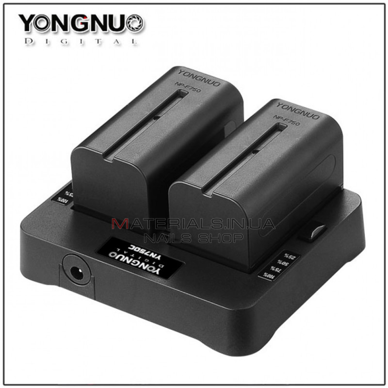 Зарядное устройство YN750C для батарей NP-F550/F570/F750/F770/F950/F960/F970 для LED освещения YOUNGNUO Зарядное устройство YN750C для батарей NP-F550/F570/F750/F770/F950/F960/F970 для LED освещения YOUNGNUO
